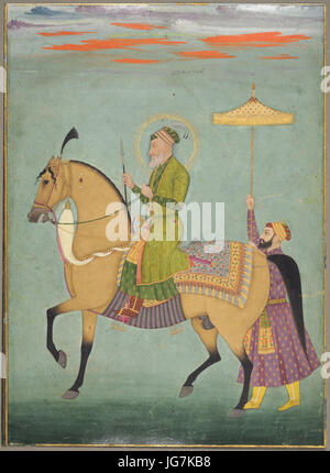 Der Kaiser Aurangzeb auf Reiten ca. 1690-1710 das Cleveland Museum der Kunst Stockfoto