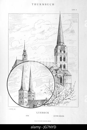 Thurmbuch Tafel 014 Lübecker Dom Jakobikirche Stockfoto