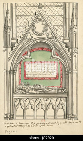 Tombeau de Guérin - Abbaye de Chaalis Stockfoto