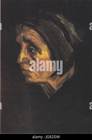 Van Gogh - Kopf Einer alten Bäuerin Mit Dunkler Haube Stockfoto
