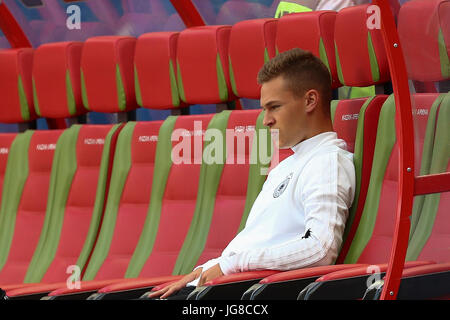 Kazan, Russland. 21. Juni 2017. Joshua Kimmich, während das Abschlusstraining in die Arena von Kazan in Kazan, Russland, 21. Juni 2017 fotografiert. Foto: Christian Charisius/Dpa/Alamy Live News Stockfoto