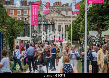 London, UK. 3. Juli 2017. Der Hampton Court Flower Show, organisiert von der Royal Horticultural Society (RHS). Auf dem Gelände des Hampton Court Palace, London. Bildnachweis: Guy Bell/Alamy Live-Nachrichten Stockfoto