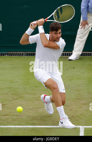 THANASI KOKKINAKIS, Australien, die Wimbledon Championships 2017, 2017 Stockfoto