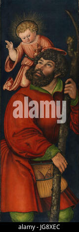 Werkst. Lucas Cranach d. - Der Heilige Christophorus (National Gallery of Ireland) Stockfoto