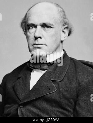 Mathew Brady, Porträt des Secretary Of The Treasury Salmon P. Chase, Offizier der US-Regierung (1860-1865) Stockfoto