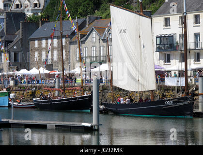 La Cancalaise, alte Segelregatta, Binic Hafen in der Nähe von Saint-Brieuc, Côtes-d ' Armor, Bretagne, Bretagne, Frankreich Stockfoto