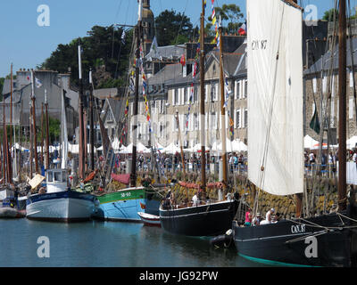 La Cancalaise, alte Segelregatta, Binic Hafen in der Nähe von Saint-Brieuc, Côtes-d ' Armor, Bretagne, Bretagne, Frankreich Stockfoto