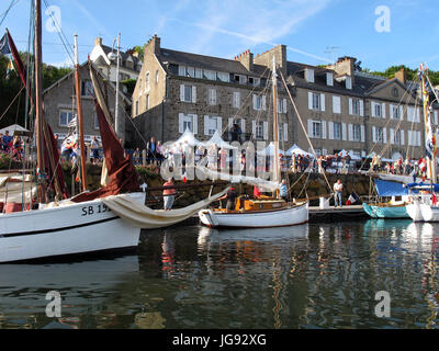 Alten Segelregatta, Binic Hafen in der Nähe von Saint-Brieuc, Côtes-d ' Armor, Bretagne, Bretagne, Frankreich Stockfoto