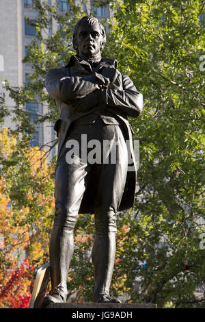 Zustand von Robert Burns im Dorchester Square in Montreal, Kanada. Burns (1759-1796) ist Schottlands Nationaldichter. Stockfoto