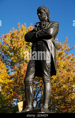 Zustand von Robert Burns im Dorchester Square in Montreal, Kanada. Burns (1759-1796) ist Schottlands Nationaldichter. Stockfoto