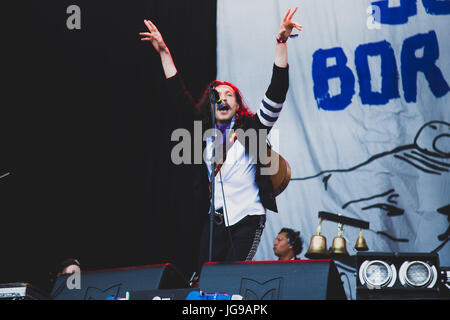 Gogol Bordello Durchführung bei Barclaycard Britische Sommerzeit im Hyde Park Stockfoto