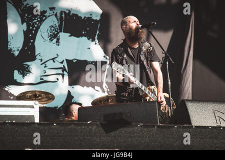 Rancid Durchführung bei Barclaycard Britische Sommerzeit im Hyde Park Stockfoto