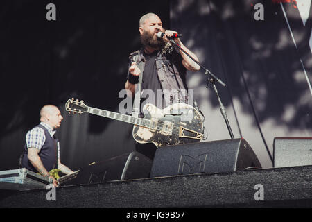 Rancid Durchführung bei Barclaycard Britische Sommerzeit im Hyde Park Stockfoto