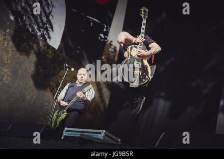 Rancid Durchführung bei Barclaycard Britische Sommerzeit im Hyde Park Stockfoto