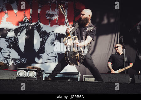 Rancid Durchführung bei Barclaycard Britische Sommerzeit im Hyde Park Stockfoto