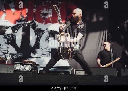 Rancid Durchführung bei Barclaycard Britische Sommerzeit im Hyde Park Stockfoto