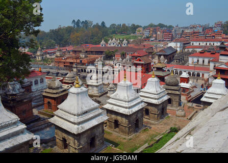 Ansicht von Pashupatinath hindu-Tempel in Khatmandu Stockfoto