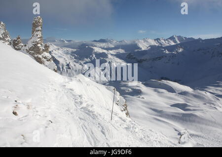 Paysage de Montagne, Tignes, Savoie, Frankreich - Berglandschaft, Tignes, Savoyen, Frankreich Stockfoto