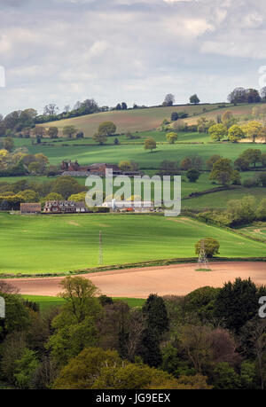 Kinver Rand mit Blick auf die wundervolle britische Landschaft entnommen Stockfoto