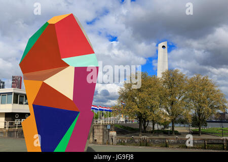 Marathon Skulptur, Maritime Bezirk, Rotterdam, Zuid-Holland, Niederlande, Europa Stockfoto