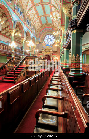 Princes Road Synagoge, Liverpool, zeigt Interieur. Stockfoto