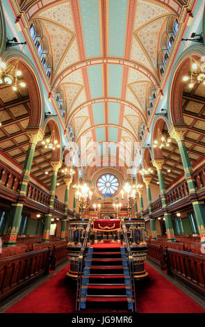 Princes Road Synagoge, Liverpool, zeigt Interieur. Stockfoto