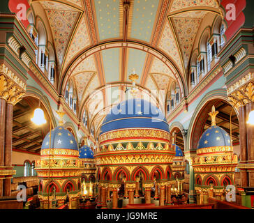 Princes Road Synagoge, Liverpool, zeigt Interieur. Stockfoto