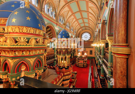 Princes Road Synagoge, Liverpool, zeigt Interieur. Stockfoto