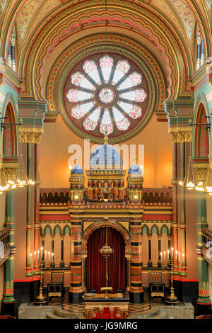 Princes Road Synagoge, Liverpool, zeigt Interieur. Stockfoto