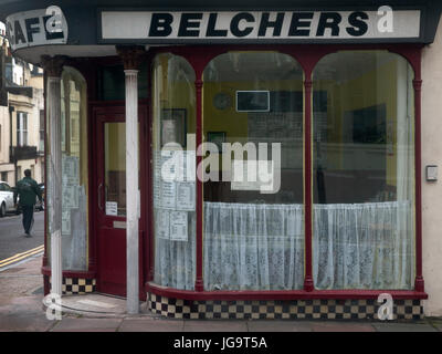 Ein traditionelles Café in Brighton Stockfoto