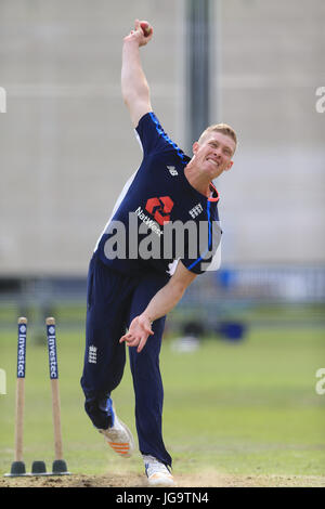 Englands Keaton Jennings während der Netze-Sitzung bei Herrn, London. Stockfoto