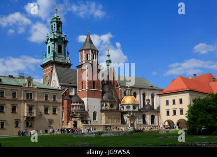 Kathedrale auf dem Wawel-Hügel, Krakau, Polen, Europa Stockfoto