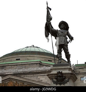 Denkmal zur Erinnerung an Paul de Chomedey in Montreal, Kanada. De Chomedy lebte von 1612 bis 1676 und war der Gründer von Montreal. Stockfoto