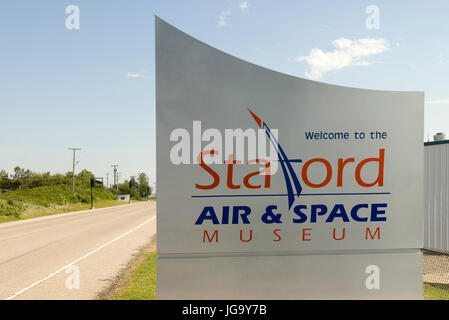 Stafford Air & Space Museum sign Weatherford Oklahoma USA Stockfoto