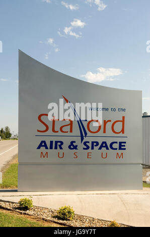 Stafford Air & Space Museum sign Weatherford Oklahoma USA Stockfoto