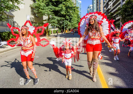 Kanada 150, Canada Day Parade, Vancouver, Britisch-Kolumbien, Kanada. Stockfoto