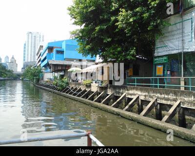 Venedig Asien Khlong Saen Saep Wasserstraße Kanal Bangkok Thailand in Südostasien Stockfoto