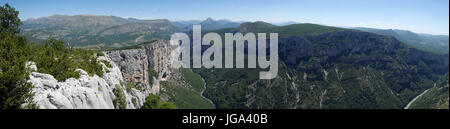 Panoramablick auf die Gorges du Verdon, Frankreich Stockfoto