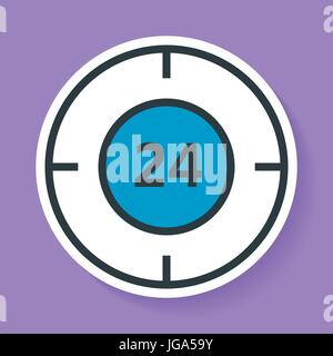 Rund um die Uhr Service-Symbol Stock Vektor