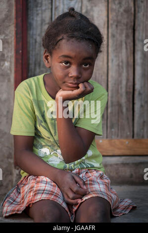 Afrikanisches kind Porträt, in Maun Botswana Stockfoto
