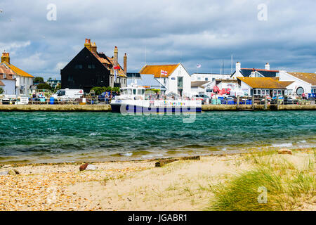 Sommer in der Nähe von Mudeford Quay in Dorset. Stockfoto