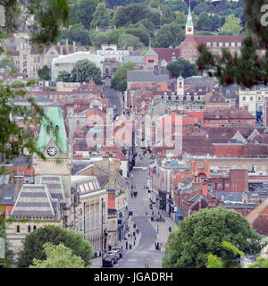 Ansicht des Stadtzentrums von Winchester in Hampshire, UK Stockfoto