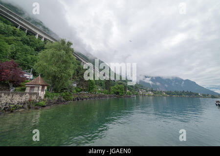 Montreux in der Schweiz Stockfoto