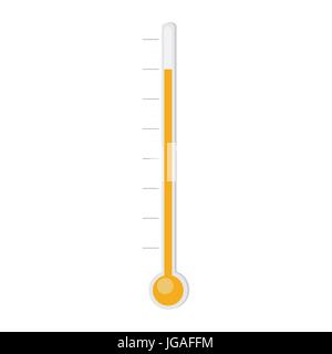 Vektor-Illustration-orange Thermometer-Symbol. Temperatur. Ziel-Konzept. Stock Vektor