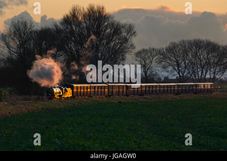 Romney Hythe und Dymchurch Railway. 15' Miniatur-Eisenbahn in Kent UK zu messen. Stockfoto