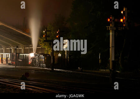 Romney Hythe und Dymchurch Railway. 15' Miniatur-Eisenbahn in Kent UK zu messen. Stockfoto