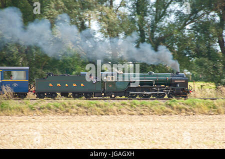 Romney Hythe und Dymchurch Railway. 15' Miniatur-Eisenbahn in Kent UK zu messen. Stockfoto