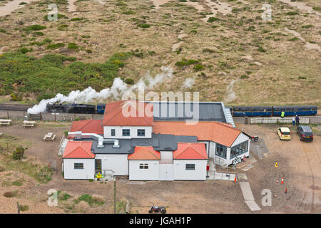 Romney Hythe und Dymchurch Railway. 15' Miniatur-Eisenbahn in Kent UK zu messen. Stockfoto