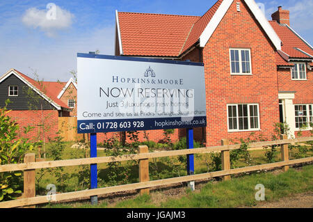 Hopkins und Moore neue Häuser für die Werbung, Snape, Suffolk, England, Großbritannien Stockfoto