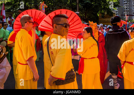 Kanada 150, Canada Day Parade, Vancouver, Britisch-Kolumbien, Kanada. Stockfoto